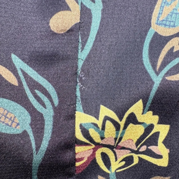 Pink Martini Open Front Blazer Jacket Womens Size Large Black Gold Florals - Picture 10 of 11